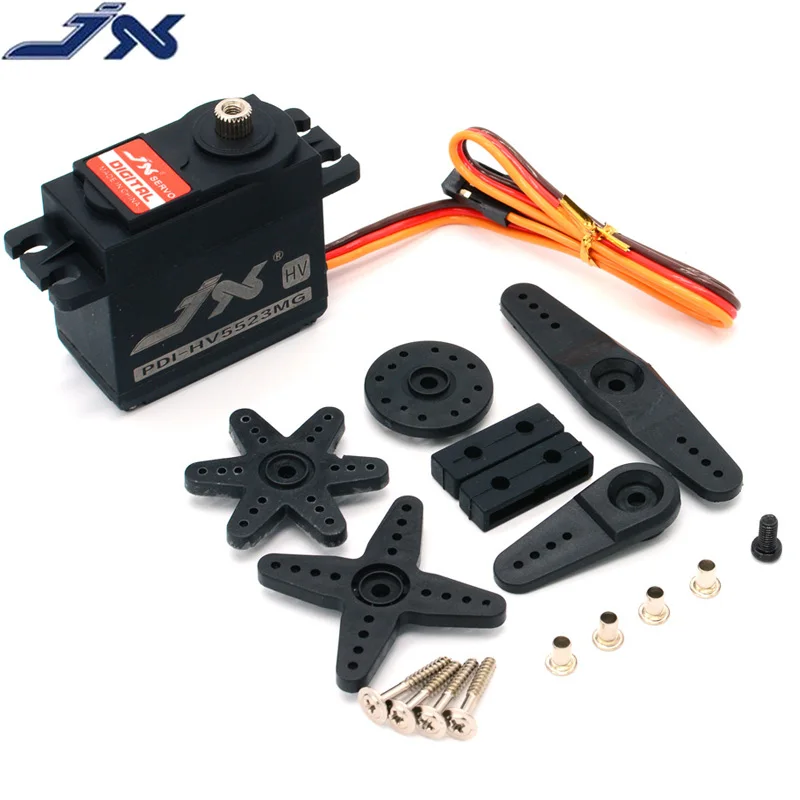 

JX PDI-HV5523MG Servo 23KG 8.4V 0.16 Sec Metal Gear Standard Servo for 1:8 1:10 RC Car Robot Airplane