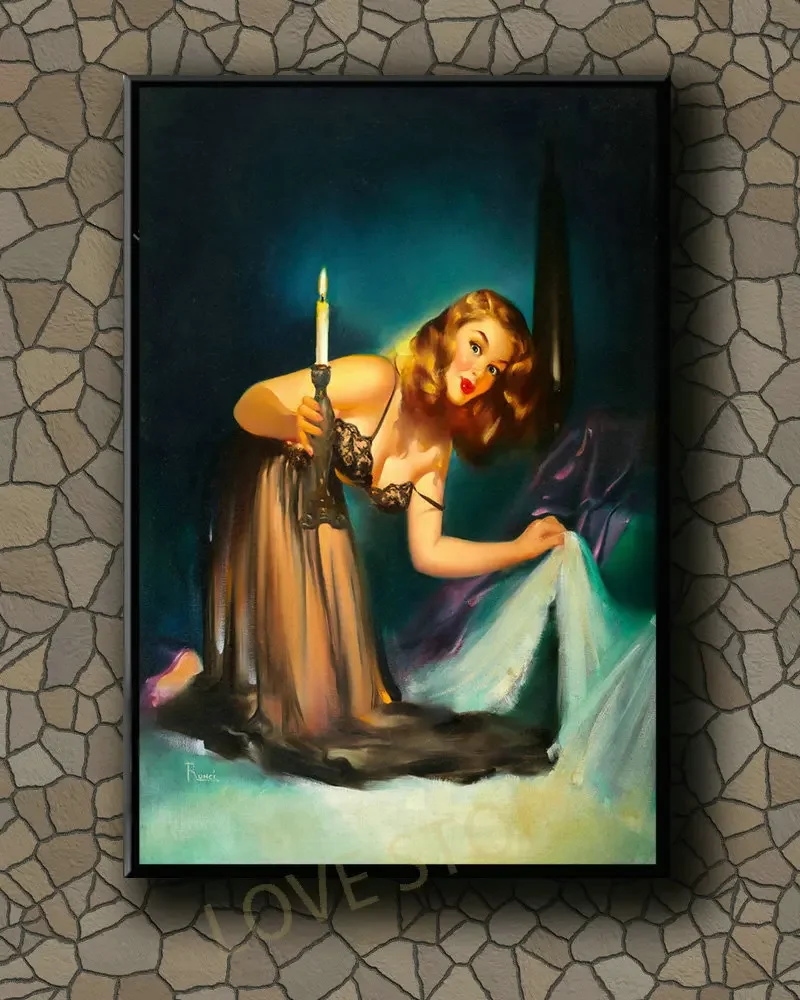 P139 Vintage Beautiful Pin-up Girl Classic Picture 262 Silk Fabric Poster Art Decor Indoor Painting Gift