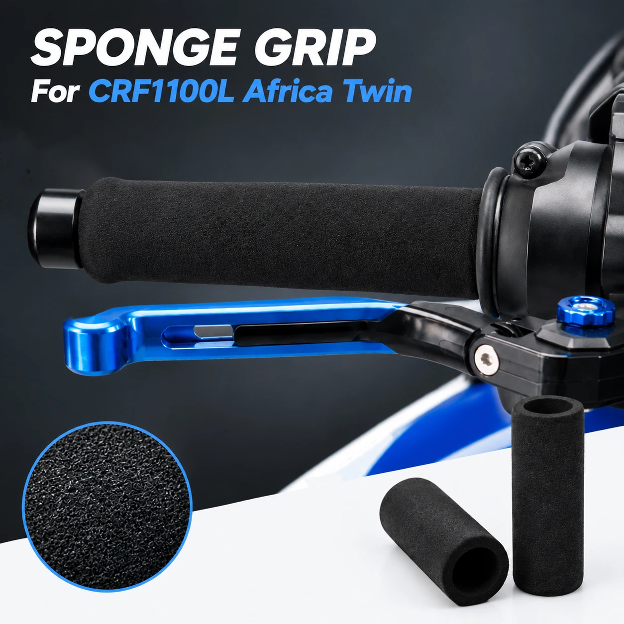 Sponge Handlebar Grips Slip-on Anti-Vibration Foam Cover For CRF1100L Africa Twin / Adventure Sports DCT 2019 2020 2021 2022