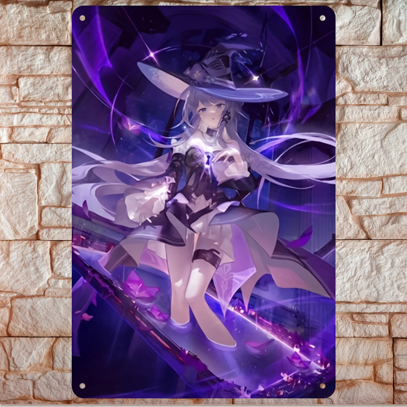 Honkai Star Rail Anime Metal Tin Sign 12x8in Magic Girl Wall Decor Gift For Otaku Bedroom Office