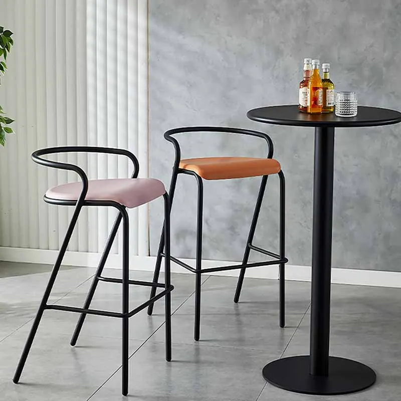 

High Minimalistic Portable Stool Lounge Coffee Quality Designer Bar Chair Nordic Modern Metal Sgabello Cucina Alto Bar Furniture
