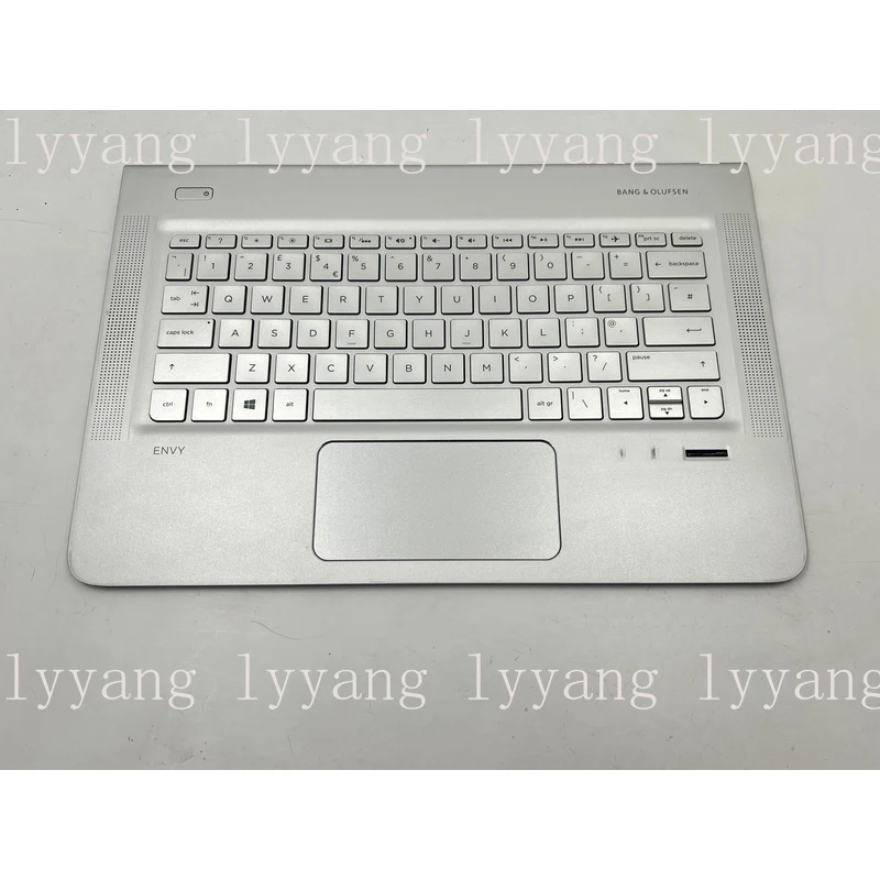 f  For      HP ENVY 13-D Palmrest Top Cover UK Keyboard Silver 829305-031