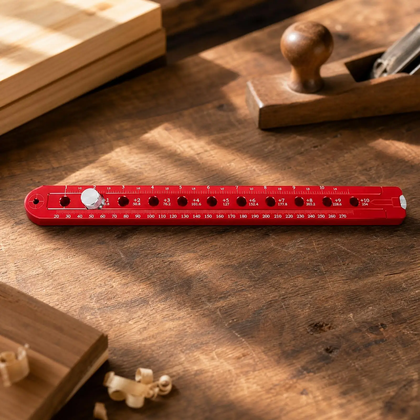Precision Marking Compass Ruler Adjustable Drawing Tool Aluminum Alloy for Carpentry Layout with Graduated Scale for Workshop