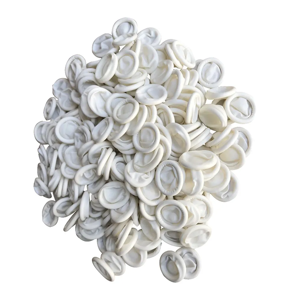 700pcs Disposable Finger Cots Latex Fingertip Protectors Medium Size For Nail Art Craft Repair Painting Work Safety Health Care view 2