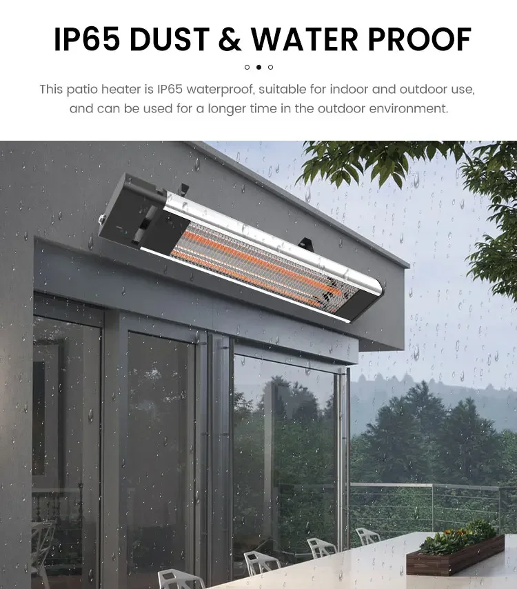 سخان كهربائي خارجي مثبت على الحائط على الحائط IP65 عالي الجودة من Scientec