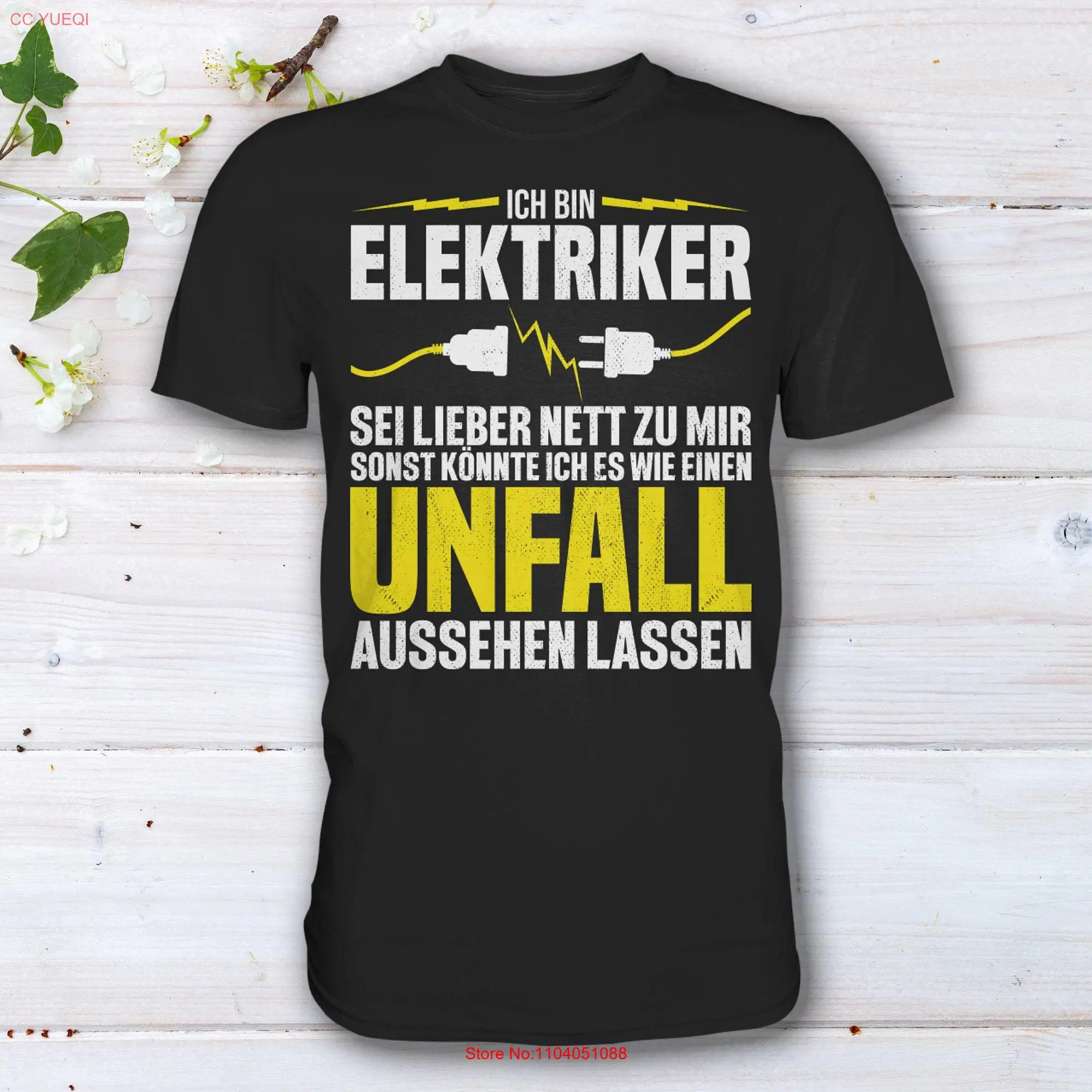 Elektriker sei lieber nett zu mir T Shirt Lustiges Geschenk long or short sleeves