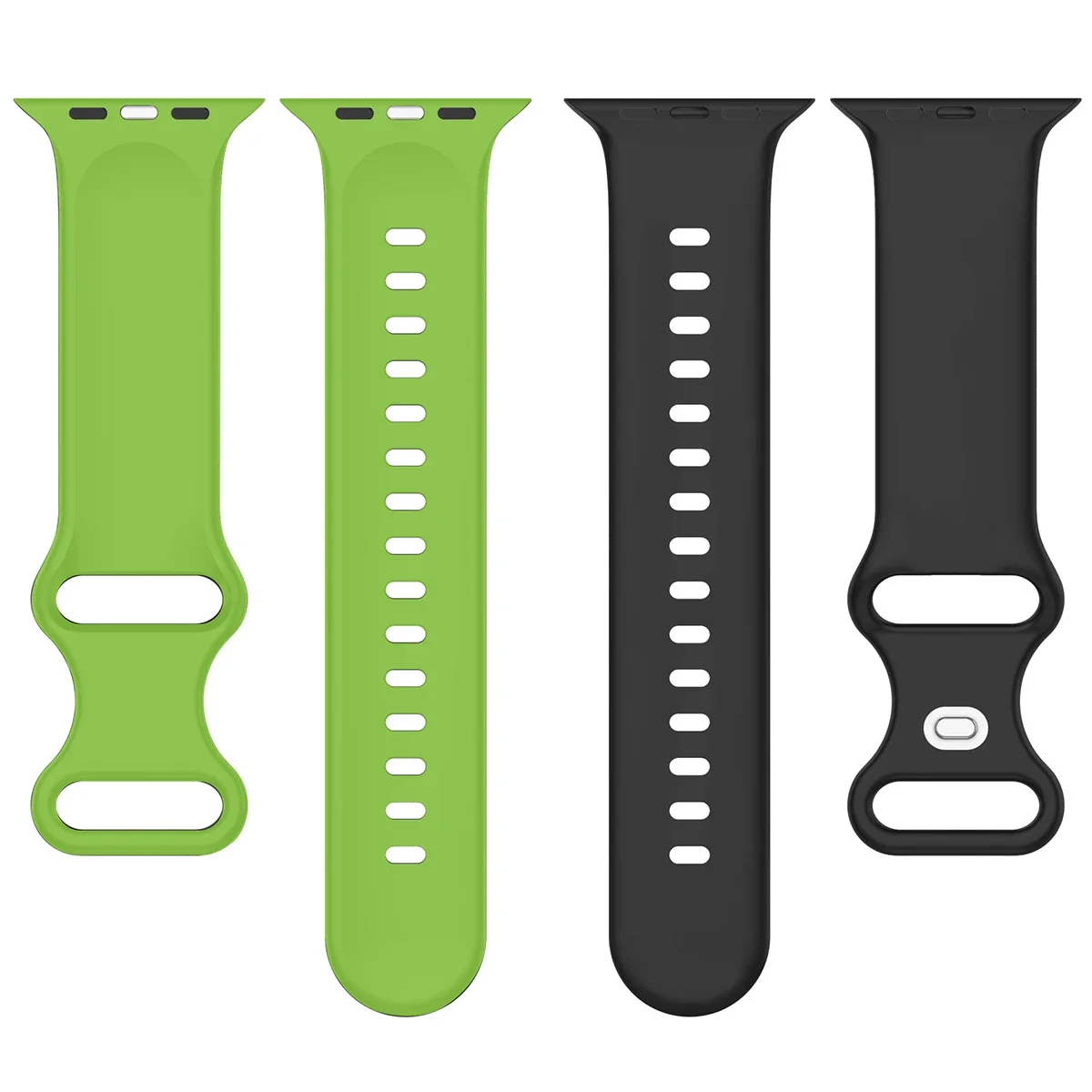 Two-Tone Sports Silicone Strap For Apple Watch Ultra 2 49mm 46mm 45mm 44mm 42mm Band For iWatch Series 10 9 8 7 6 5 4 Watchband