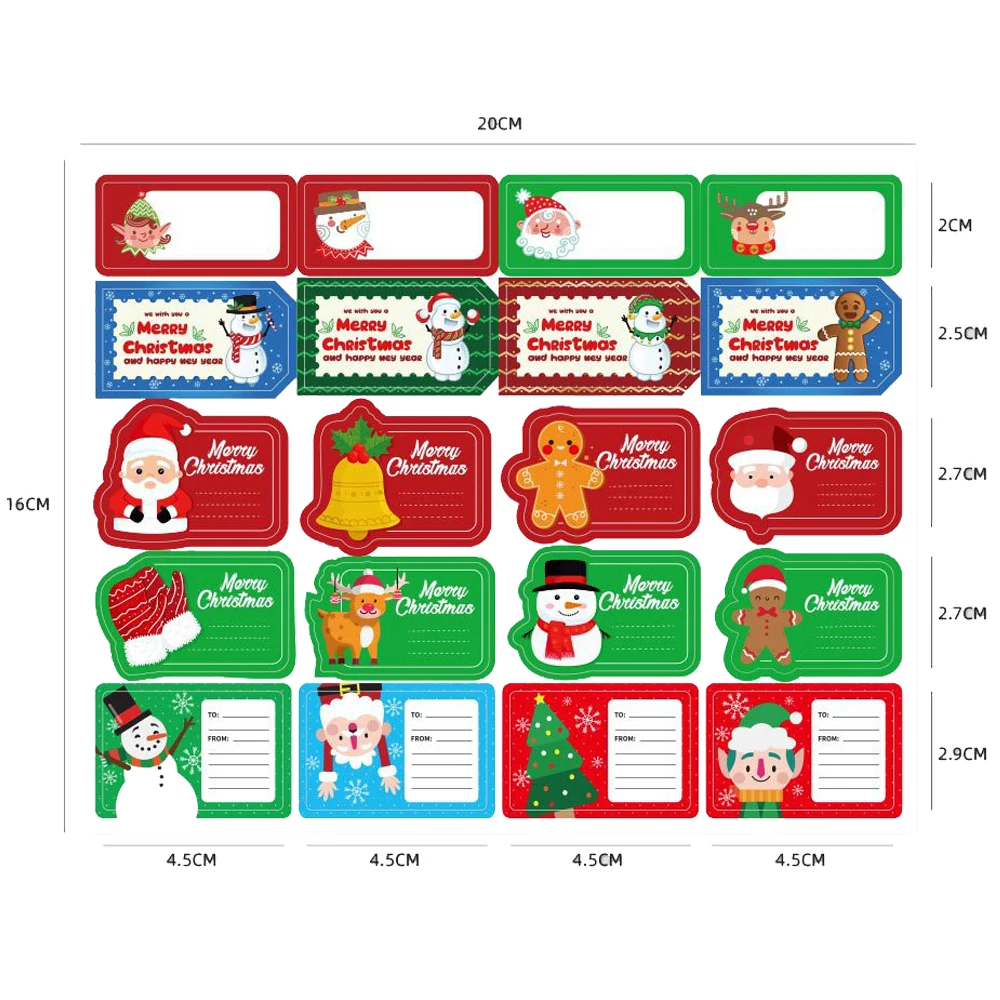 Stiker label segel hadiah Natal, tempelan label hadiah Natal dekorasi paket hadiah Natal DIY 65-130 buah/pak