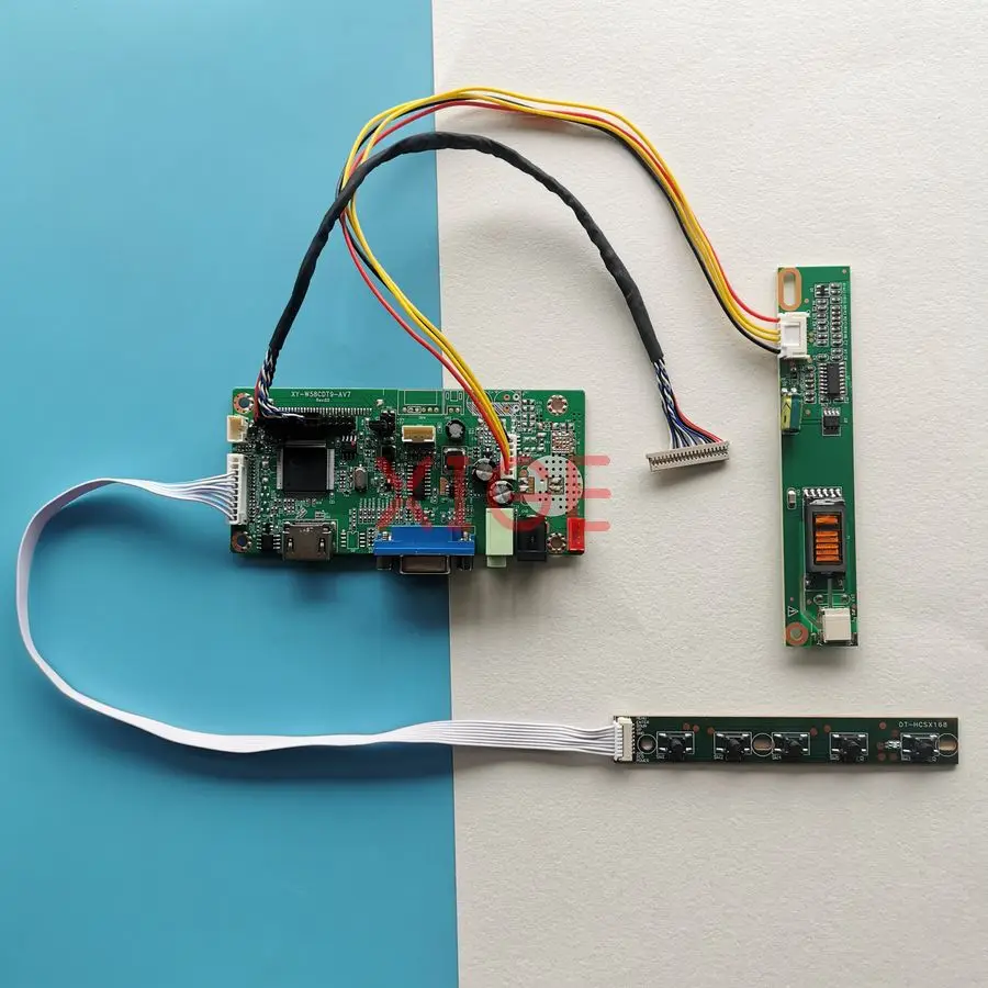 

LCD Screen Drive Controller Board Fit LP133X4 LP133X3 LP133X5 TX34D62VC1CAC VGA+HDMI 1024*768 1-CCFL 1024x768 20Pin LVDS DIY Kit