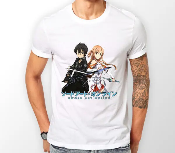 

Sword Art Online Kirito Asuna SAO Anime Unisex Tshirt T-Shirt Tee ALL SIZES