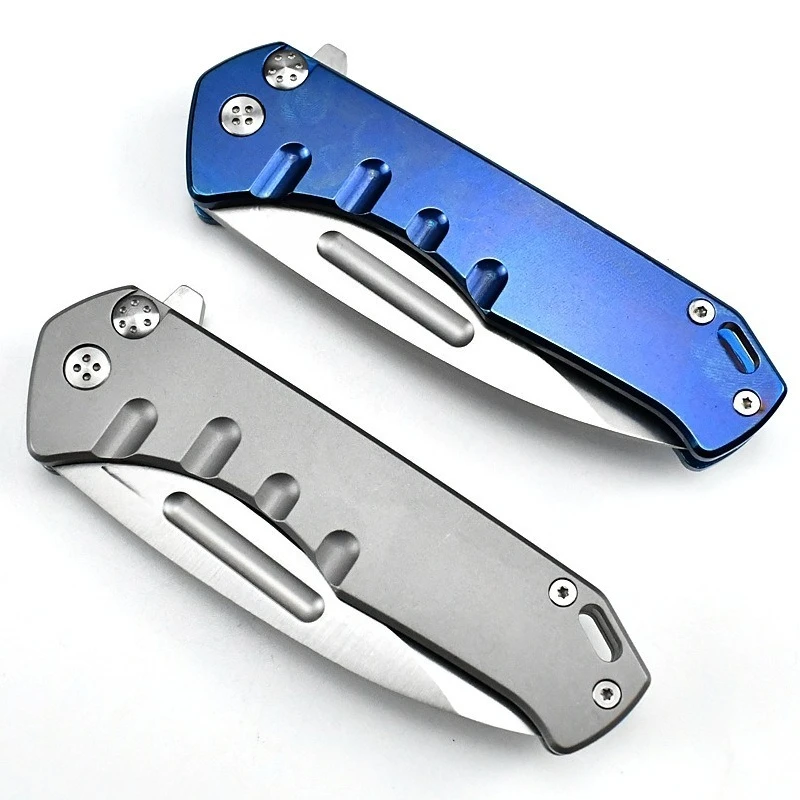 Cuchillo plegable de bolsillo MFD 6241 para acampar al aire libre, hoja D2 con mango 440C, cuchillos de cocina tácticos de supervivencia para caza, herramientas EDC