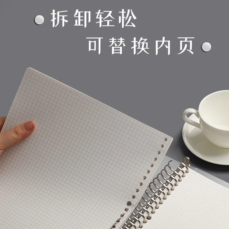 A4 Metall Clip Lose-blatt Buch B5 Notebook Kann Split Eisen Ring Buch Handbuch Pp Shell