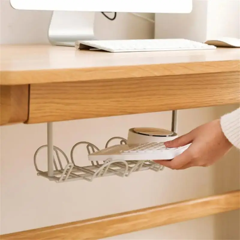 Under Table Socket Hang Holder Desk Cable Management Tray Power Strip Storage Rack For Offices Living Room Wire Cord Organizer