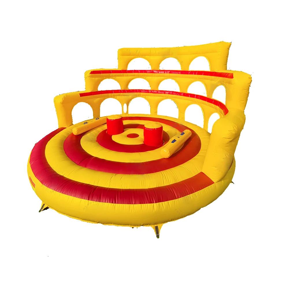 Inflatable Interactive Balancing Games 16ft Warrior Carnival Game for Adult Activity Event Rent