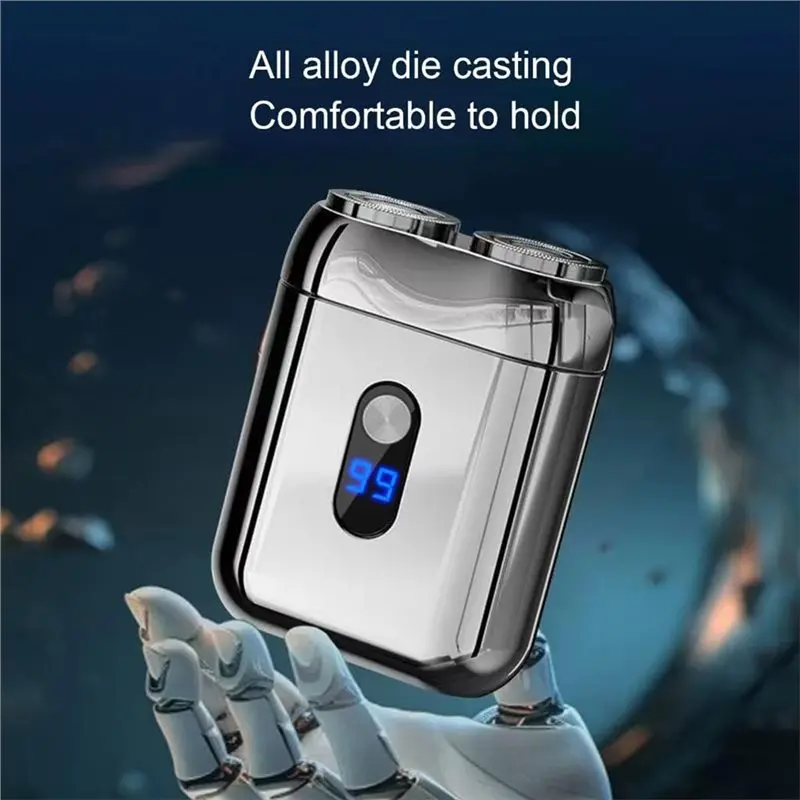 B02C-Magnetic Charging Electric Shaver Convenient Double Head Shaving For Men For Entire Body Washable Trimmer A