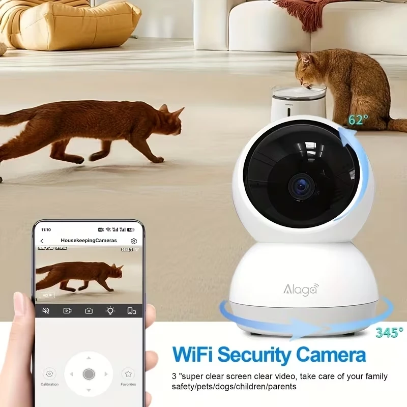 Smart WiFi Security Camera Dual Band 5G/2.4GHz Indoor Wireless Surveillance Camera 1080P, Two-Way Audio AI Detect Security Baby Monitor