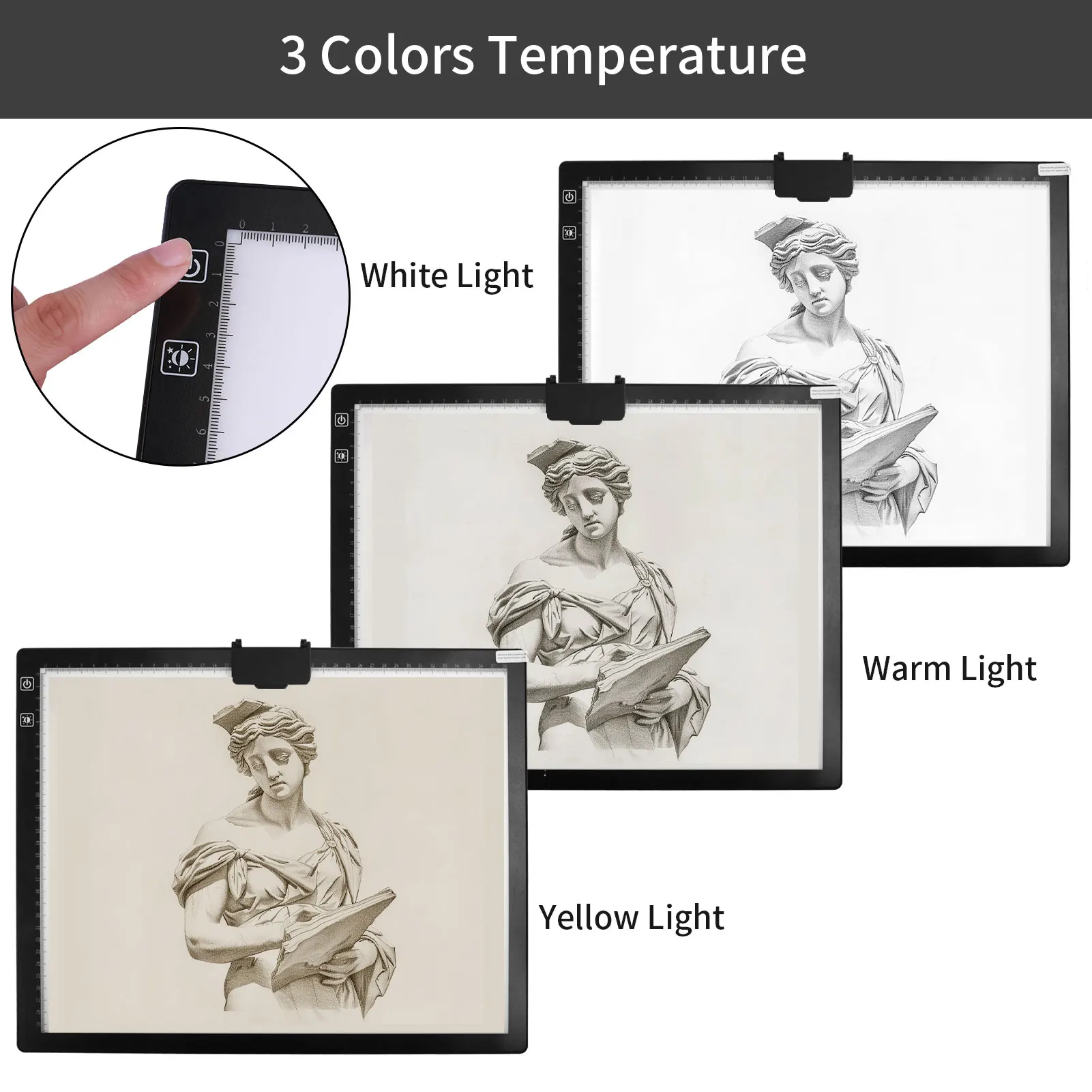 لوحة إضاءة A3 قابلة لإعادة الشحن LED لوحة رسم تعمل بالبطارية اللاسلكية لتتبع نسخ Artcraft رسم الماس