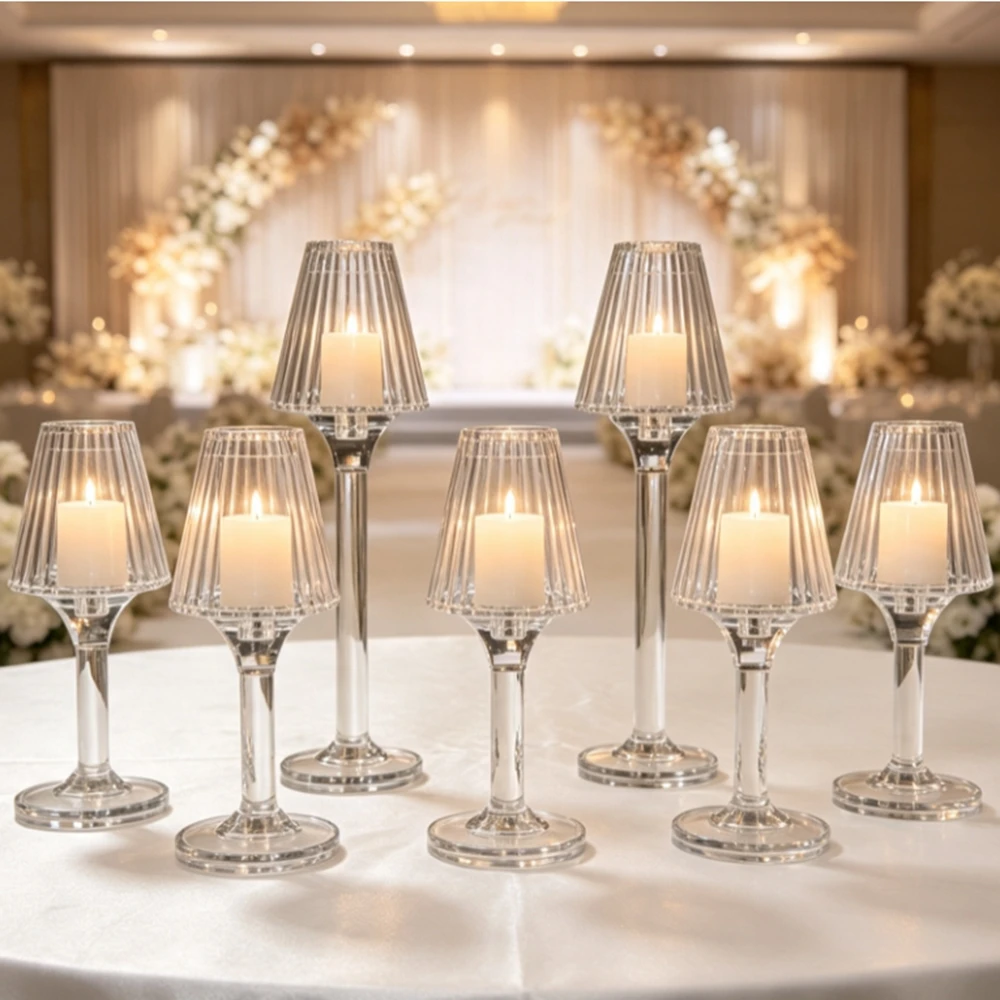 10pcs 50-90cm acrylic Crystal Chandelier candlestick  Elegant Wedding  for Halls & Ceremony Rituals table  Decorations