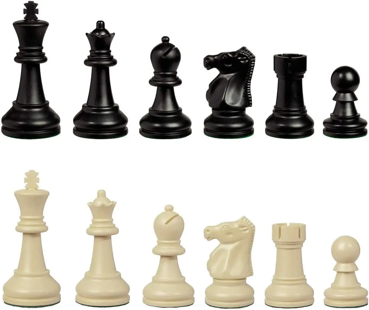 

Bobby Fischer Ultimate Chess Pieces Set, Staunton Plastic Tournament Chess Set - Extra Queens, Triple Weighted