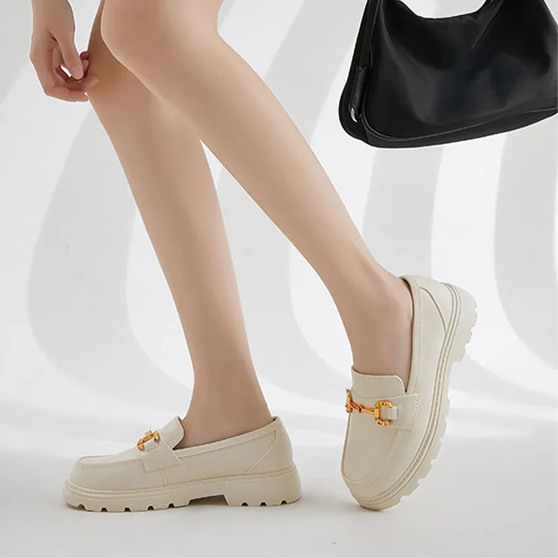 Women Loafers Autumn New Platform Heels British Style Lolita Low Heel Mary Jane Jk Uniform Shoes Leisure Daily Commuting Shoes