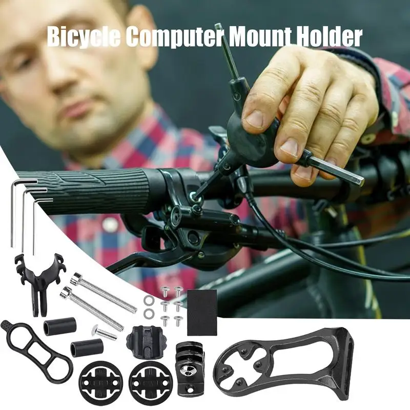 Liga de alumínio Bike Computer Mount, Guidão resistente Out Front Mount para bicicletas, Base adaptadora multifuncional, Ciclismo leve