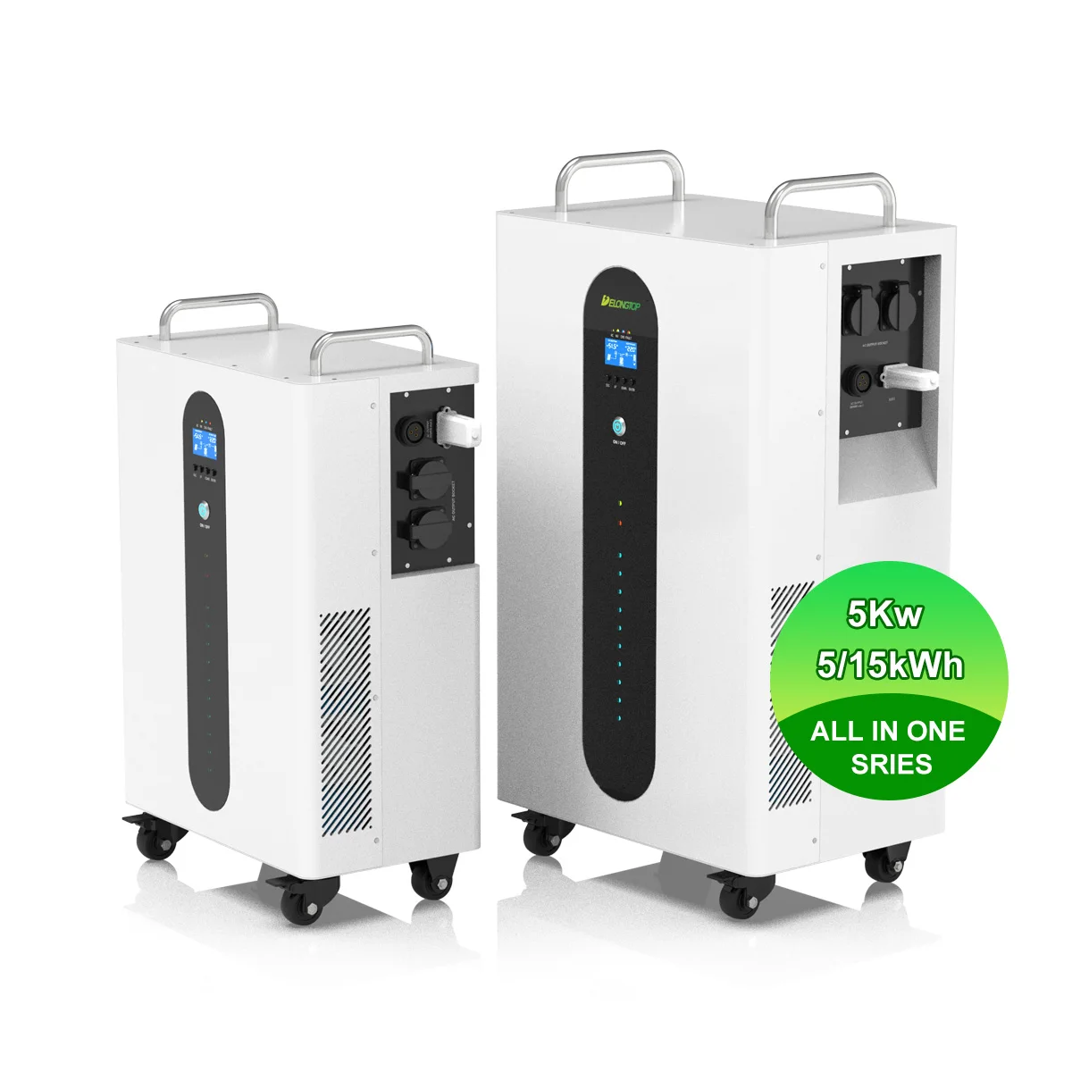Delong Energy Grade a LFP Floor Stand LiFePO4 Battery 51.2V 5kWh 15kWh With Built-in 5kW Inverter All in One