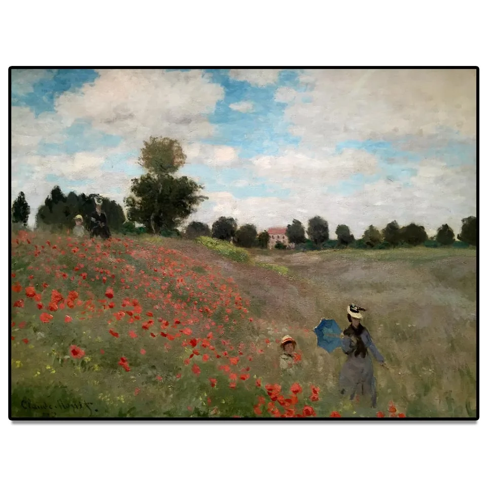 

Claude Monet Field of Poppies Handmade Oil Landscape Painting On Canvas Famous artwork Reproduction For Wall Home decor luxury