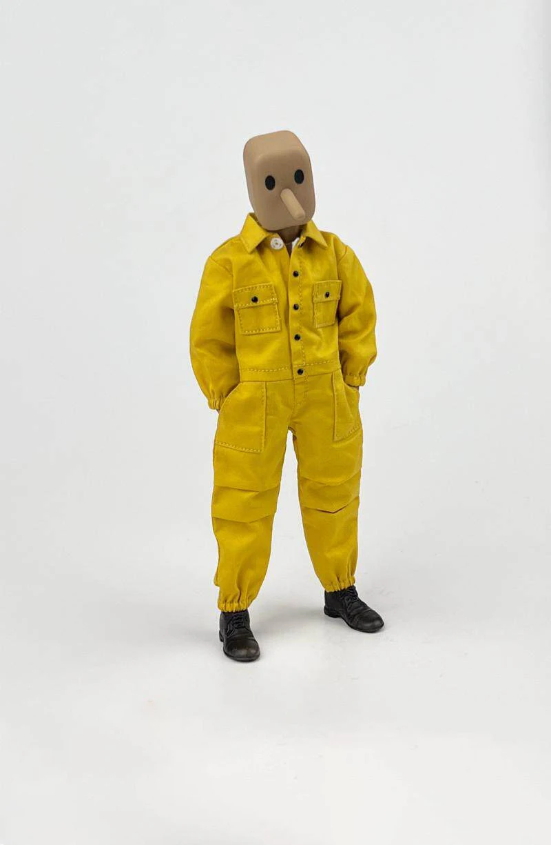 1/12 Man Soldier Long Sleeve One Piece Bodysuit Button Design Jumpsuit Clothes Accessory For 6inches SHF DAM Body