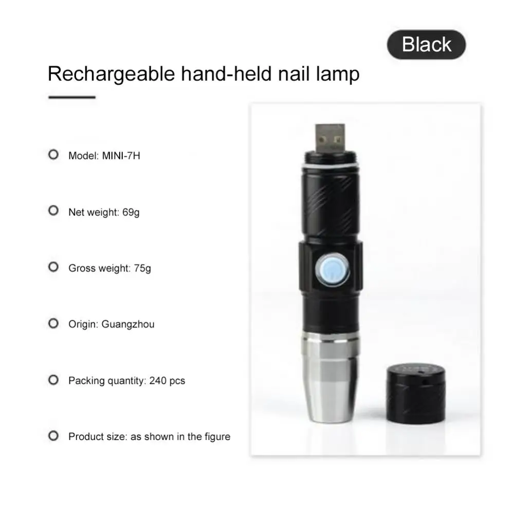 Mini kleines und leichtes Mini-Design mit wiederauf ladbarer Hand taschenlampe Hochwertige LED-Lampen perlen schnell trocknend