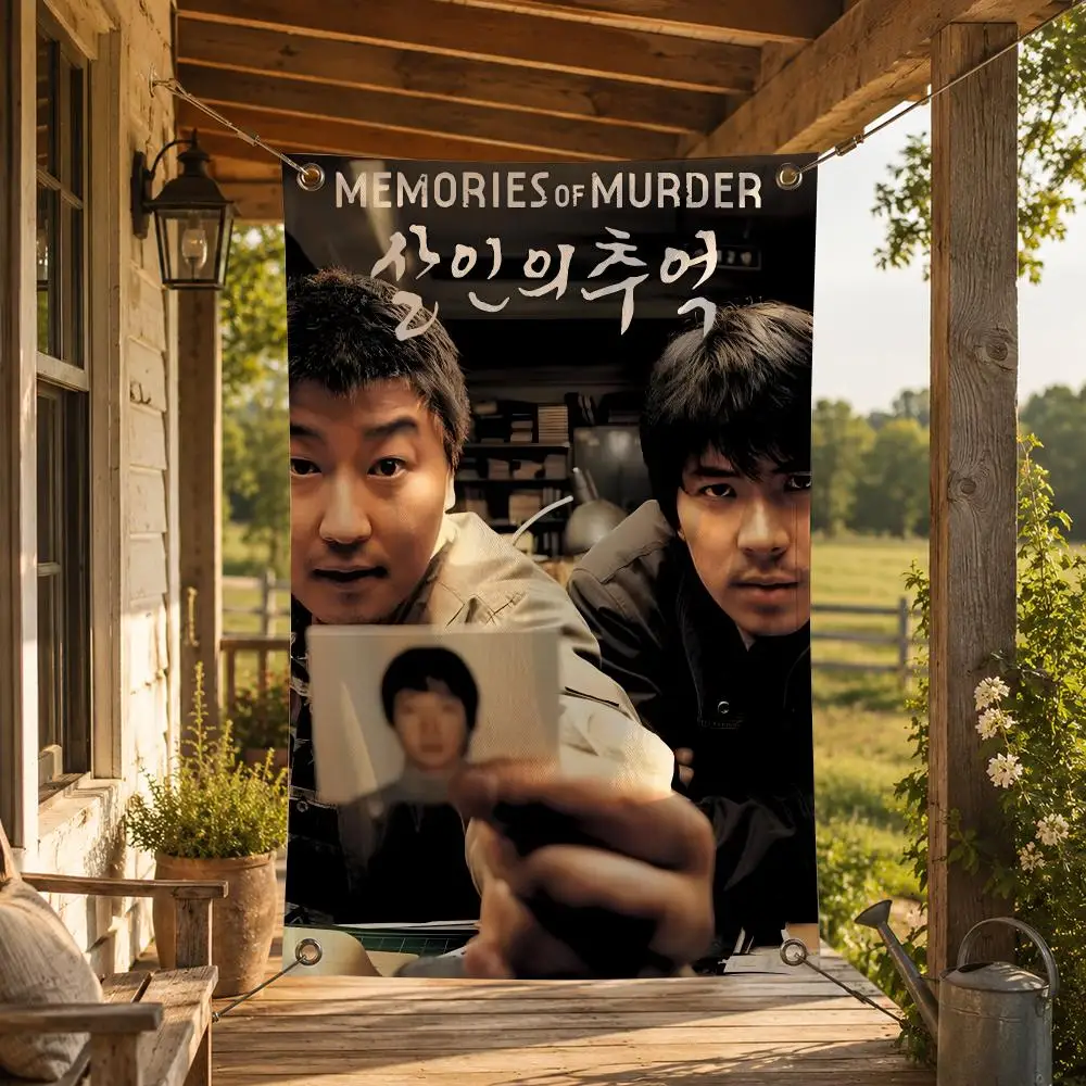 Movie M-Memories of Murder Flags Decorative Flag Banner for Indoor Outdoor Wall Garden Yard Porch Patio Home Party Decor