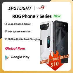 2023 New ASUS ROG 7/7Ultimate Snapdragon 8 Gen 2 6.78'' 165Hz AMOLED 65W 6000mAh IP54 Waterproof ROG 7 Gaming smartphone NFC