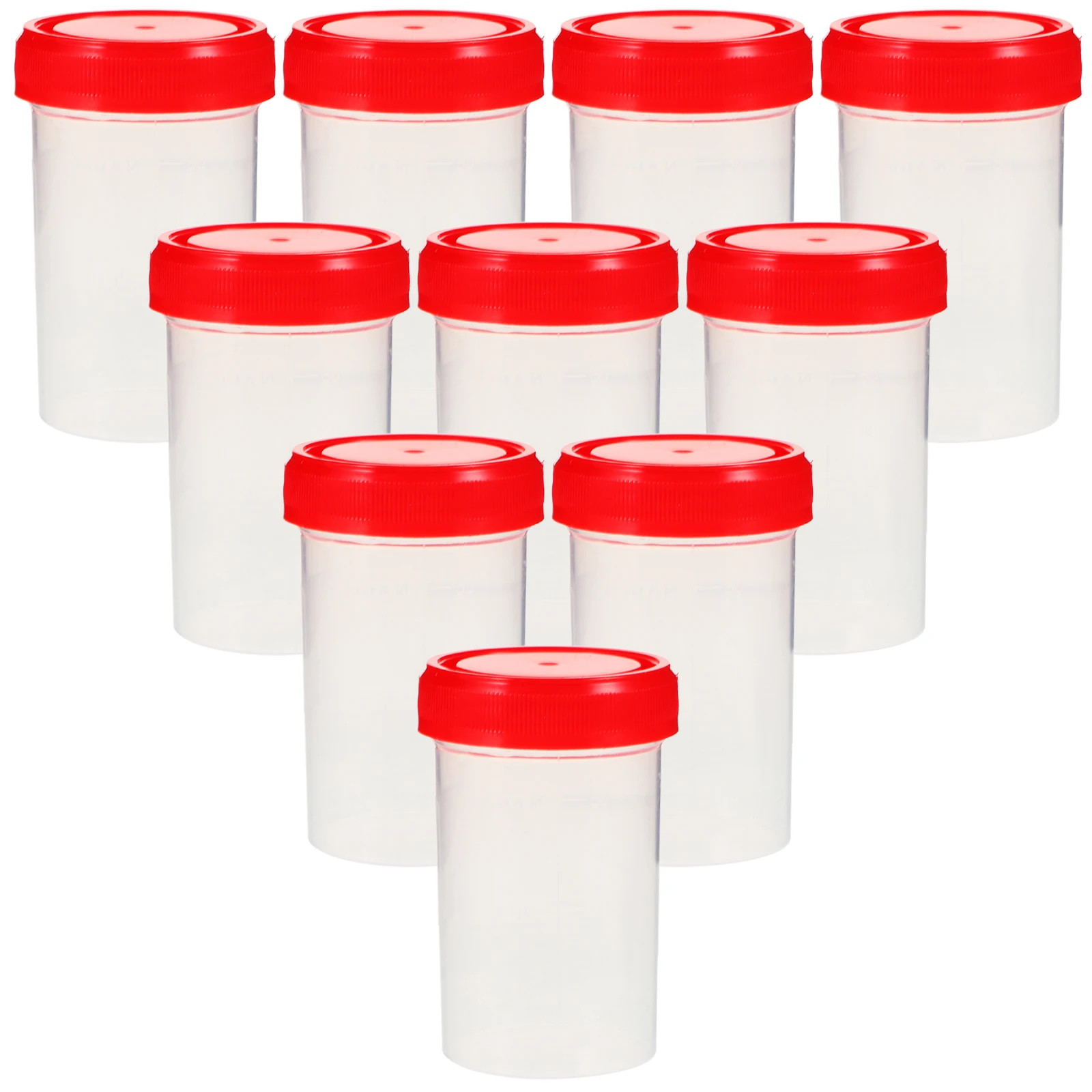 

15pcs 60ml Sample Cups Urine Collection Specimen Testing Containers Leakproof Lids Plastic Medical Laboratory Teaching