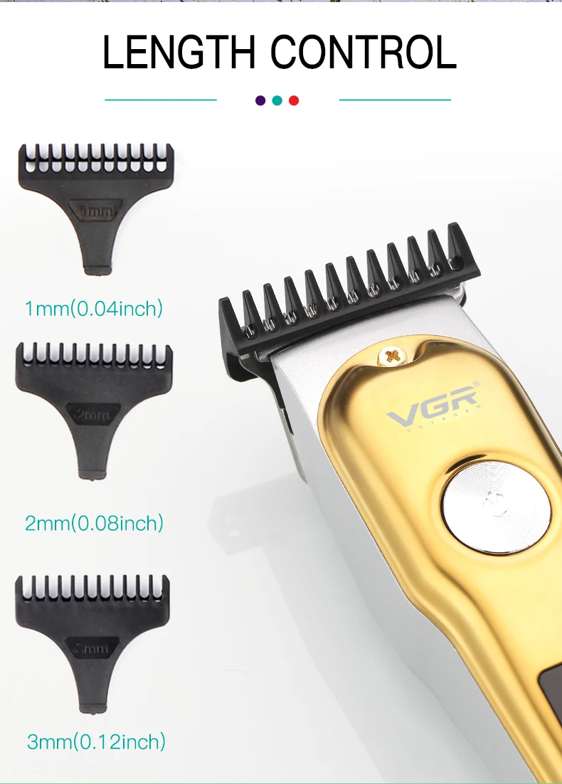 VGR 290 Mini Hair Cutting Machine Cordless Electric Hair Clipper Professional Bald Haircut Machine Barber Hair Trimmer for Men