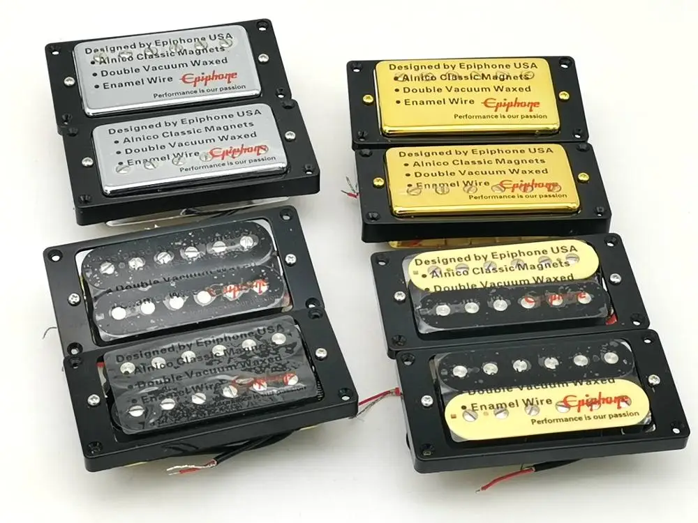 1 Set Original LP Standard SG Electric Guitar Alnico Bar Humbucker Pickup Chrome Gold Black zebra MADE IN KOREA