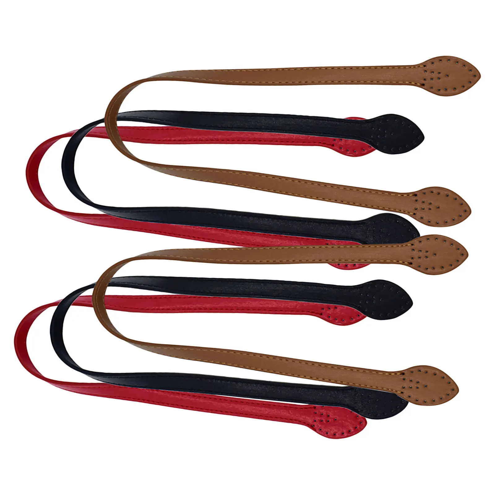 6 قطع من أشرطة حقائب اليد باللون البني وحزام الكتف لاستبدال ملحقات المحفظة للسيدات