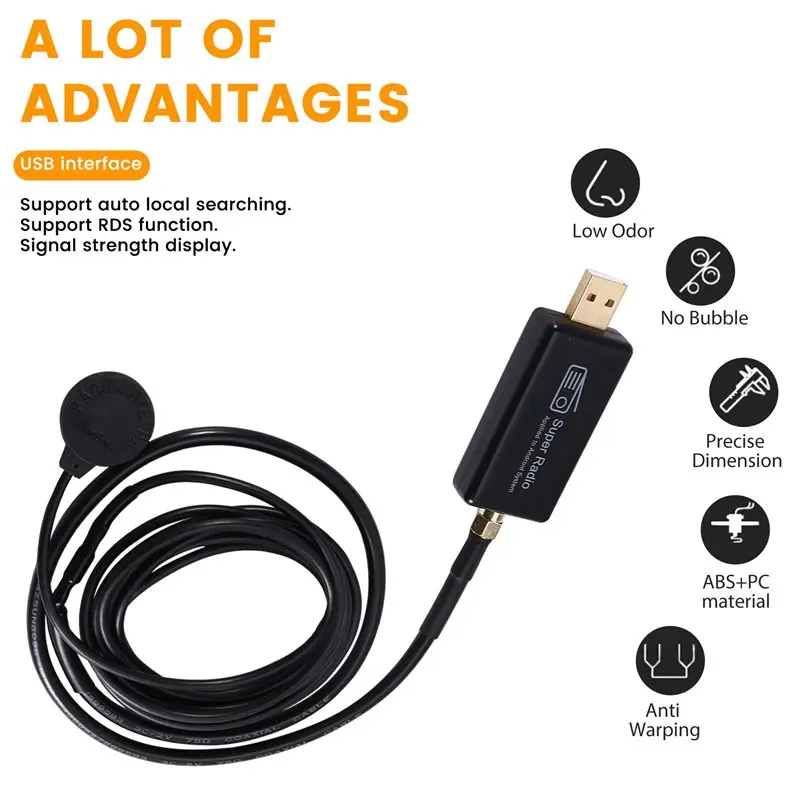 HOT-5X Mini Plug And Play Car Radio AM/FM Stereo Adapter Receiver USB Interface Antenna Applied To Android Multi-Media,5X Mini