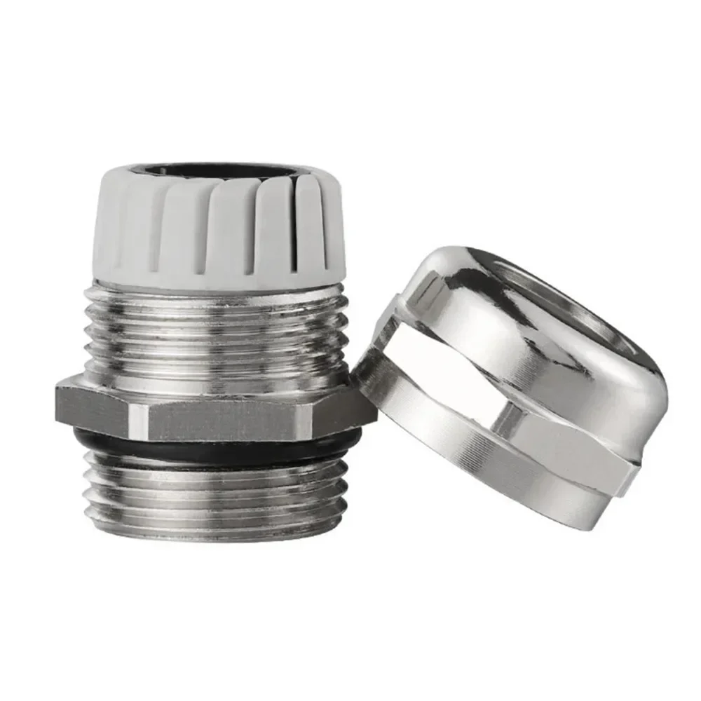 10PCS Waterproof Cable Gland Connector IP68 Nickel Plated Brass Metric Cable PG7 PG9 PG11 PG13.5 PG16 PG19 PG21 3-32mm Cable