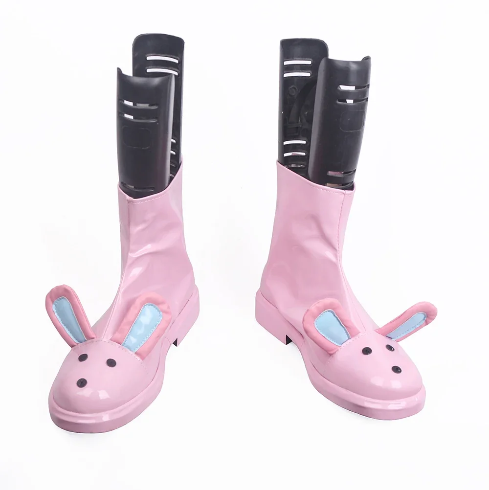 Game Fortress Night Battle Rabbit Raider Pink Cosplay Boots Shoes Custom Made