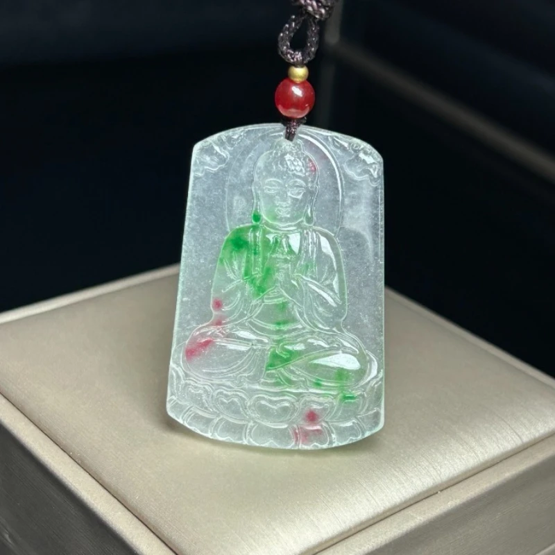 Exquisite and Fashionable High-ice Big Day Tathagata Jade Brand Daily Pendant