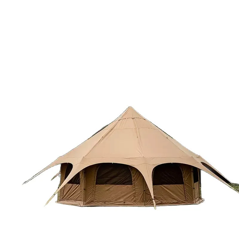 Outdoor word tower cotton camping yurt wild luxury oxford thickened octagonal circus tent