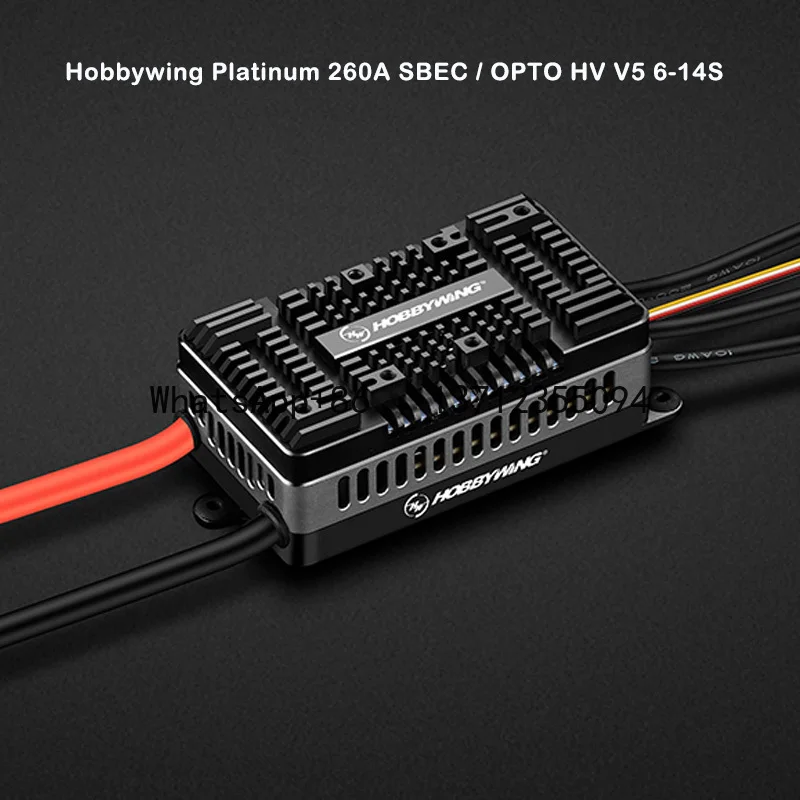 

Platinum 260A SBEC/OPTO HV V5 6-14S Lipo Brushless ESC for RC Remote Control Electric Helicopter FixedWing Battery