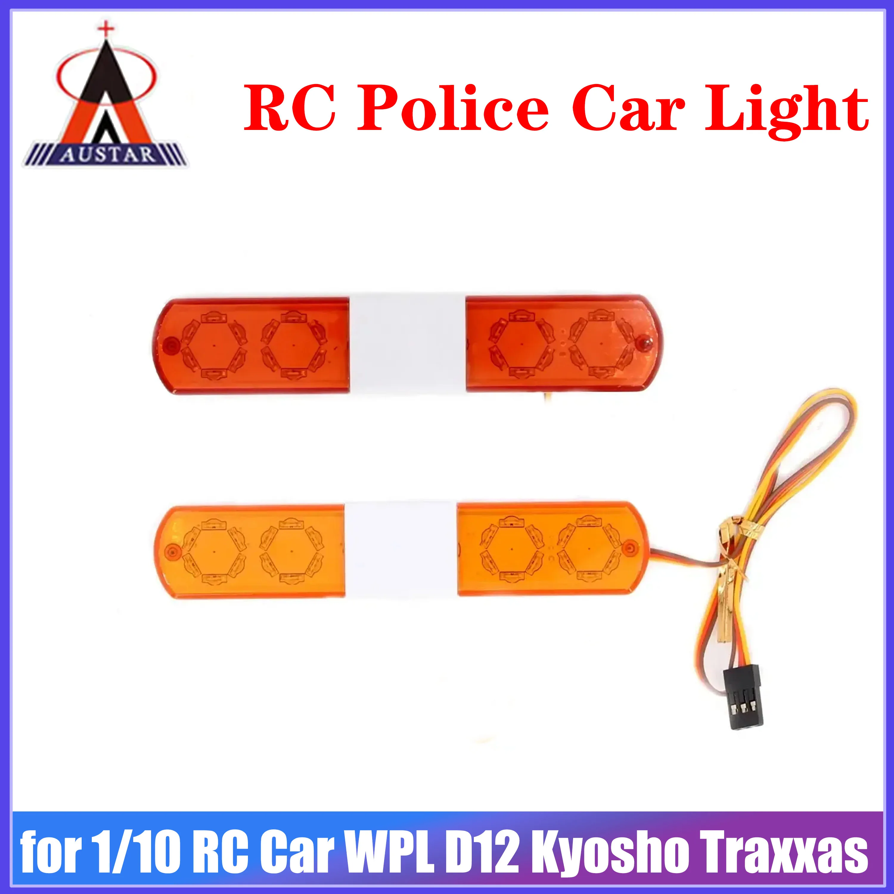 

AUSTAR RC Police Car Light Многофункциональная светодиодная лампа вспышки для 1/10 RC Car WPL D12 Kyosho Traxxas Tamiya Axial SCX10 D90 Запчасти