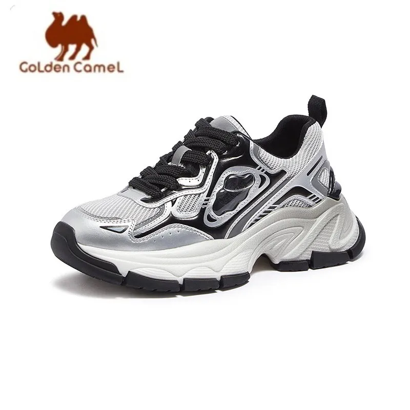 GOLDEN CAMEL Women's Sports Shoes 2024 Autumn Fashion Thick-soled Height-increasing Daddy Casual Ladies Walking Shoes for Women