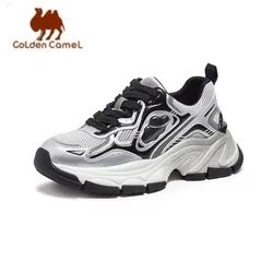 GOLDEN CAMEL Women's Sports Shoes 2024 Autumn Fashion Thick-soled Height-increasing Daddy Casual Ladies Walking Shoes for Women