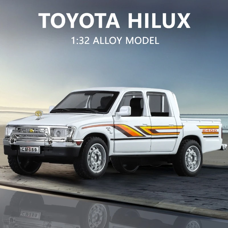 

1:32 Toyota Hilux Pickup Alloy Off-road Vehicle Simulation Diecast Metal Toy Model Sound Light Collection Children Gift