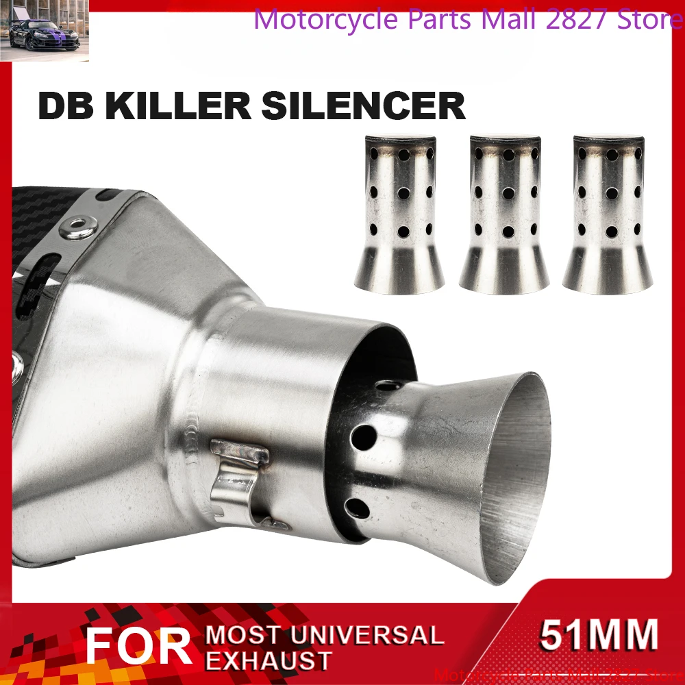 Universal Motorcycle Exhaust Muffler DB Killer Silencer Noise Sound Eliminator 51mm For Ninja Z250 Z300 ZX10 MT07 MT09 R25 R3 R6 