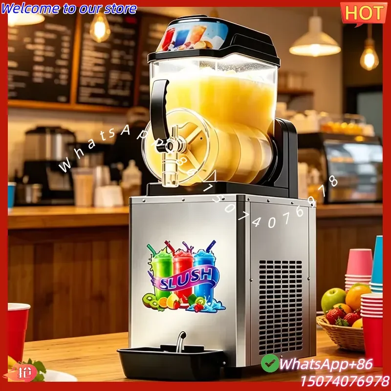 2026 High Volume 1/2/3 Flavor Slush Machine Commercial Frozen Margarita Maker for Shop Fast Pre-cooling and Easy Clean