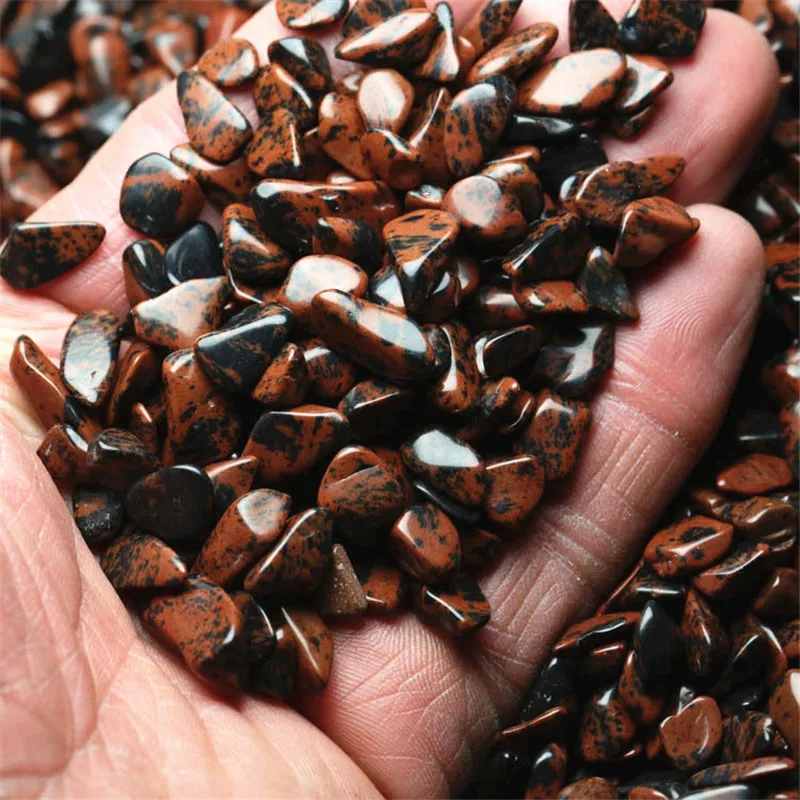 1000g Natural Red And Black Obsidian Flakes Quartz Chips Crushed Stones Quartz Crystals Irregularly Shaped Gemstones Polis