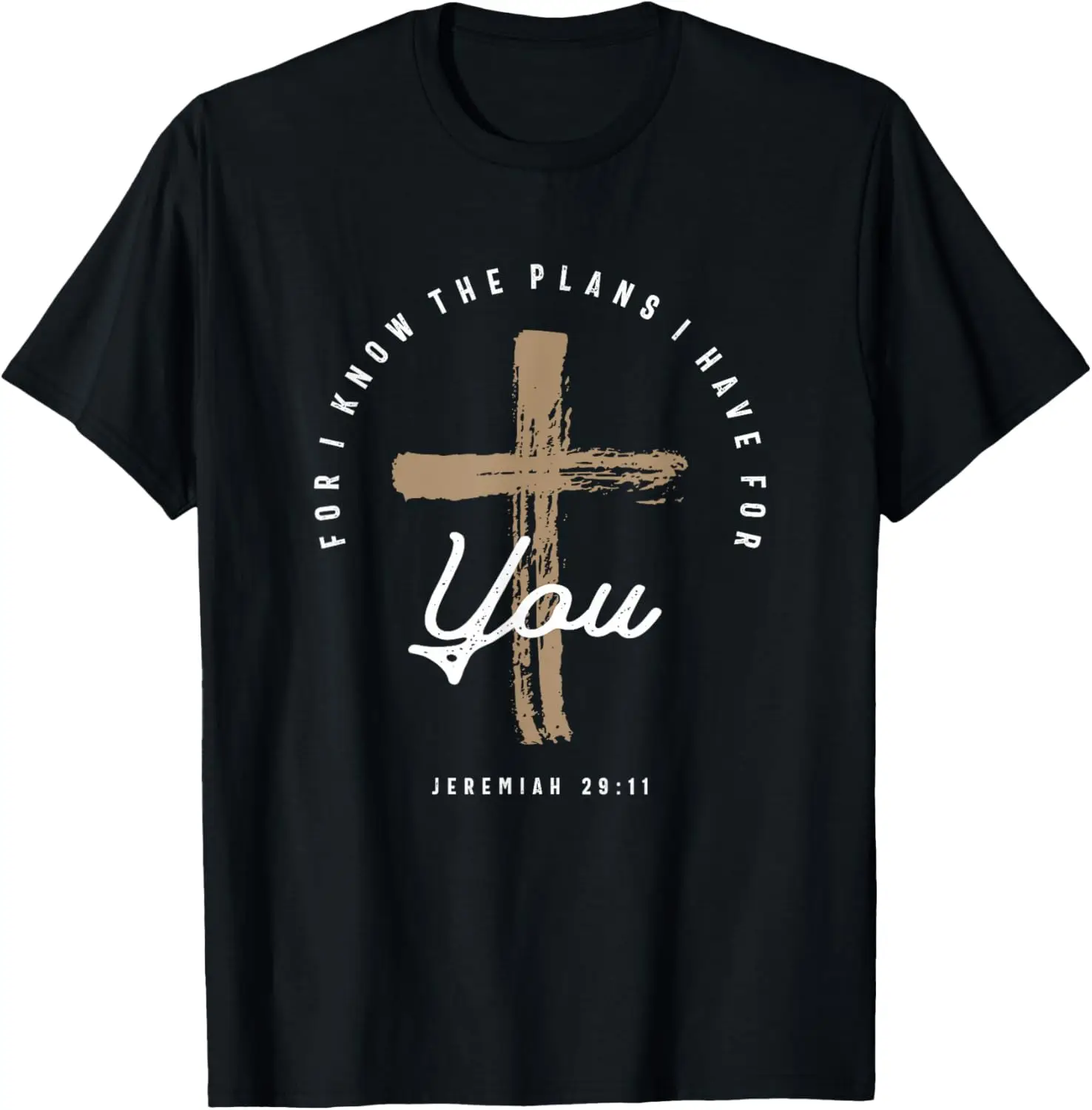 Christian Religious Bible Verse Cross Jeremiah 29:11 T-Shirt