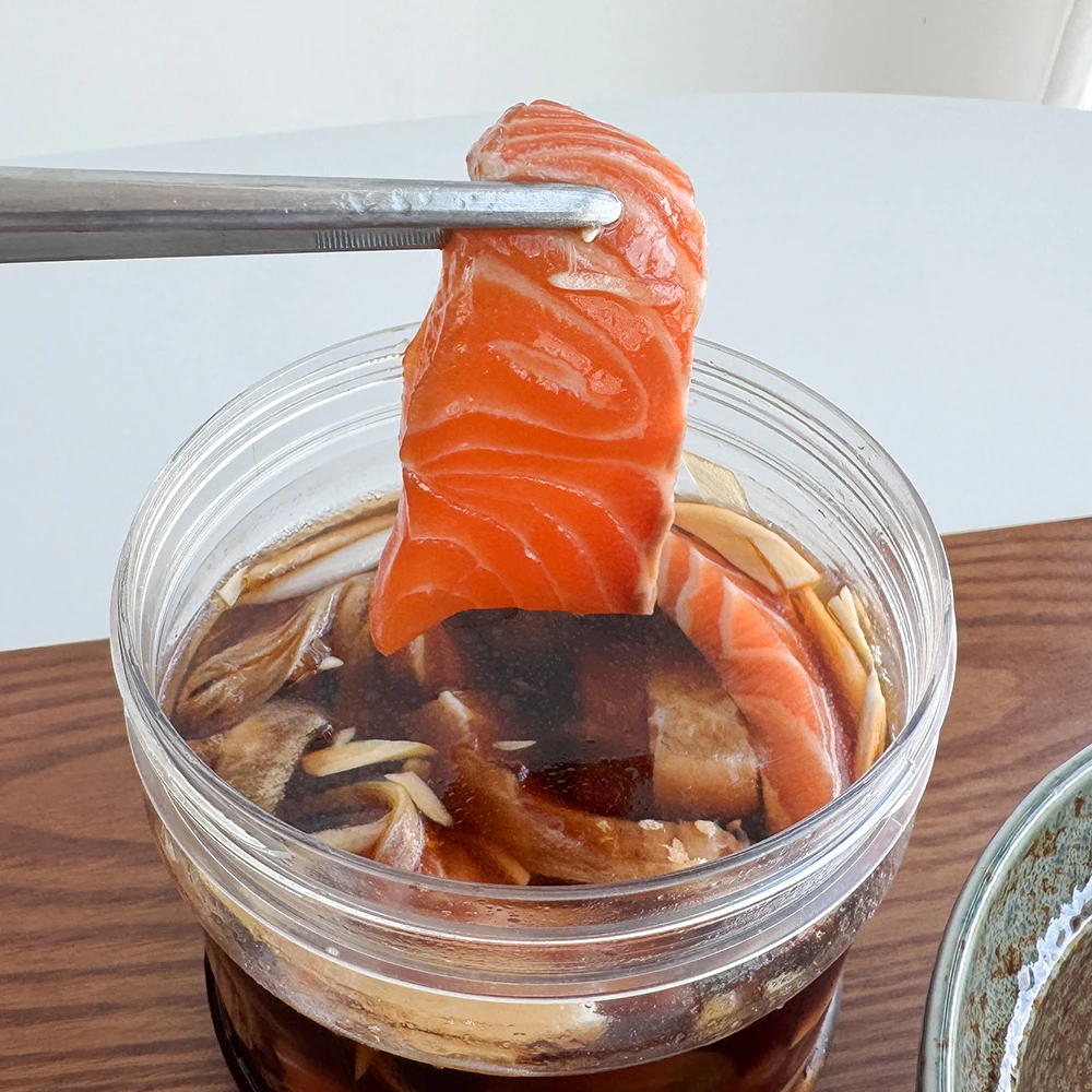 [مزارعين] صلصة الصويا الطازجة وصلصة سمك السلمون